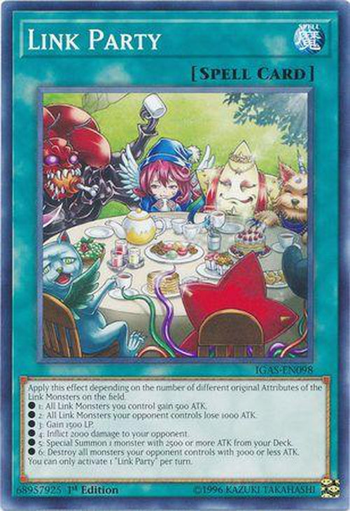 3x Link Party - IGAS-EN098 - Common 1st Edition - Playset (3)-Cherry Collectables