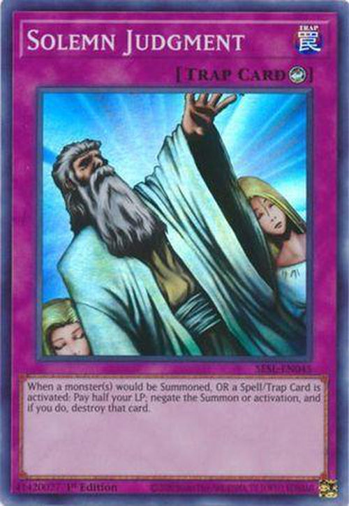 Solemn Judgment - SESL-EN045 - Super Rare 1st Edition-Cherry Collectables