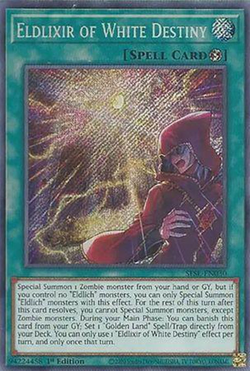 Eldlixir of White Destiny - SESL-EN030 - Secret Rare 1st Edition-Cherry Collectables