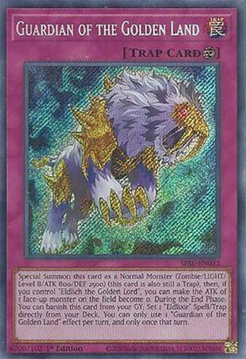 Guardian of the Golden Land - SESL-EN032 - Secret Rare 1st Edition-Cherry Collectables