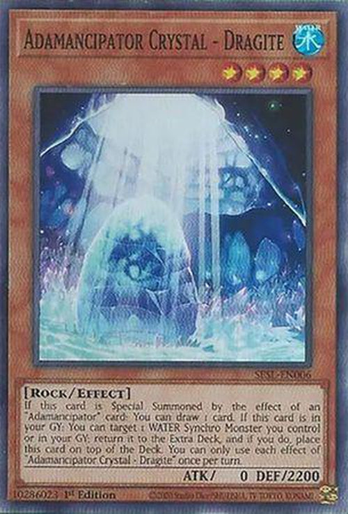 Adamancipator Crystal - Dragite - SESL-EN006 - Super Rare 1st Edition-Cherry Collectables