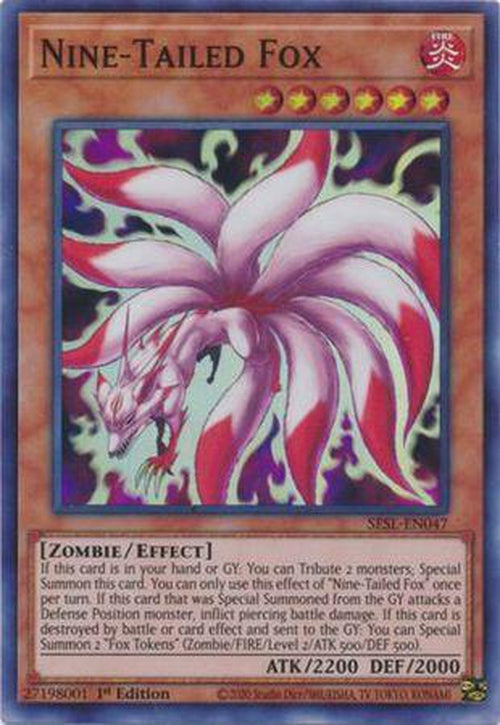 Nine-Tailed Fox - SESL-EN047 - Super Rare 1st Edition-Cherry Collectables