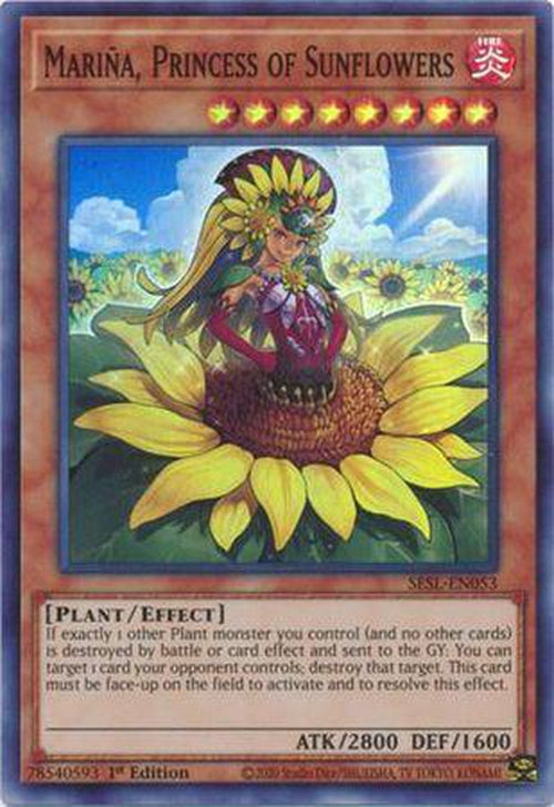 Mariña, Princess of Sunflowers - SESL-EN053 - Super Rare 1st Edition-Cherry Collectables