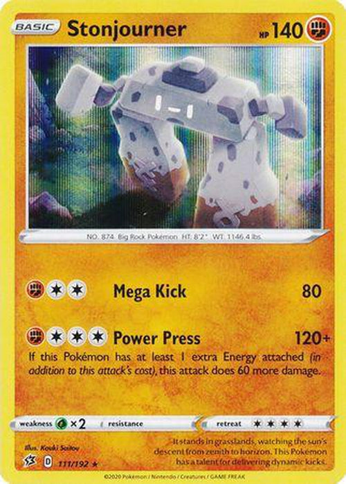 Stonjourner - 111/192 - Holo Rare - Rebel Clash-Cherry Collectables