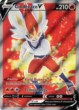 Cinderace V - 178/192 - Full Art Ultra Rare - Rebel Clash-Cherry Collectables