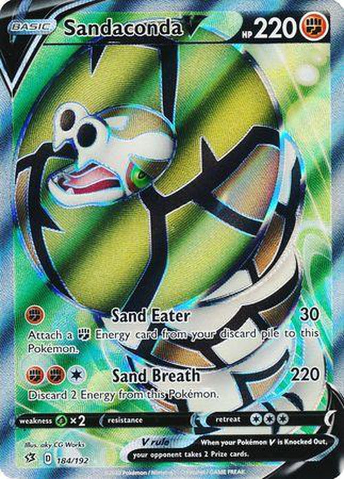 Sandaconda V - 184/192 - Full Art Ultra Rare - Rebel Clash-Cherry Collectables