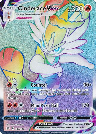 Cinderace VMAX - 194/192 - Hyper Rare - Rebel Clash-Cherry Collectables
