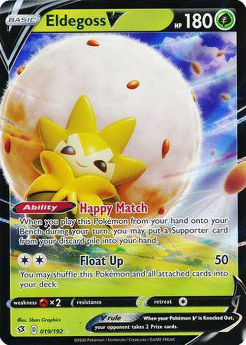 Eldegoss V - 19/192 - Ultra Rare - Rebel Clash Cherry Collectables Eldegoss V - 19/192 - Ultra Rare - Rebel Clash Cherry Collectables