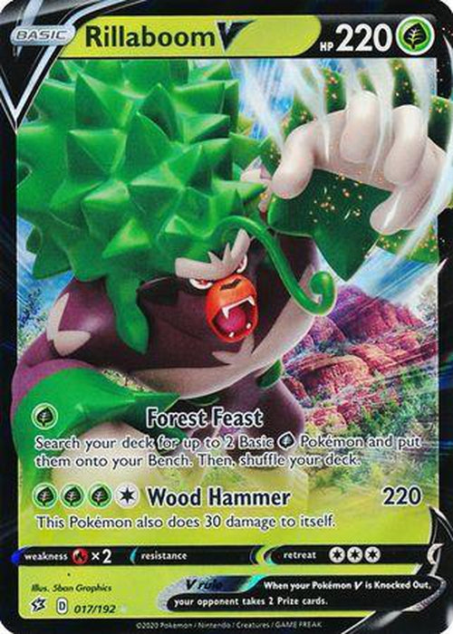 Rillaboom V - 17/192 - Ultra Rare - Rebel Clash-Cherry Collectables