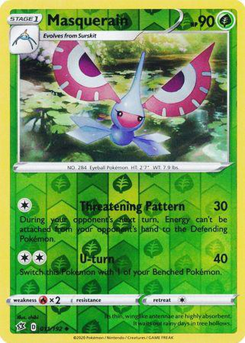 Masquerain - 11/192 - Uncommon Reverse Holo - Rebel Clash-Cherry Collectables