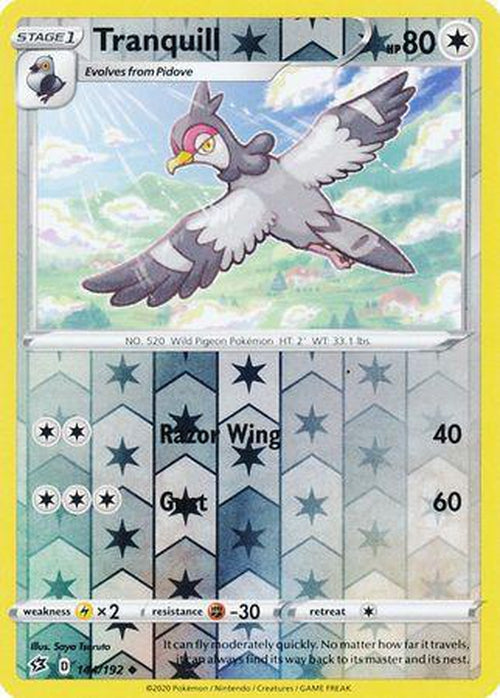 Tranquill - 144/192 - Uncommon Reverse Holo - Rebel Clash-Cherry Collectables