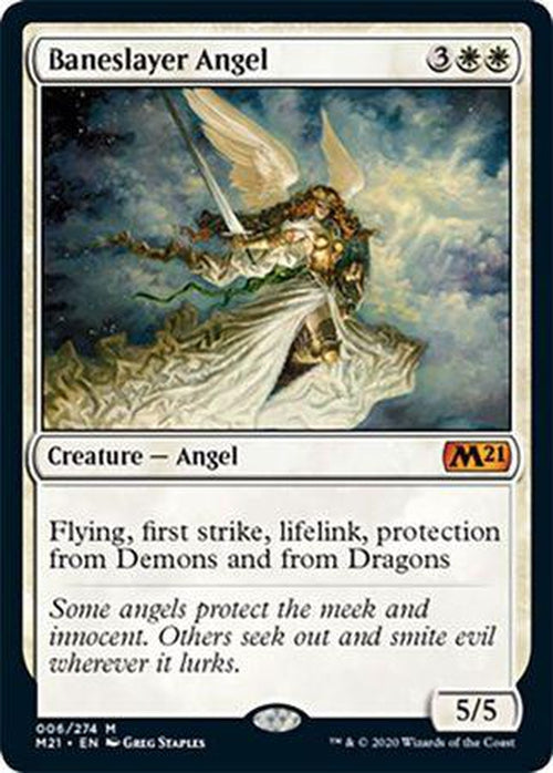 FOIL - Baneslayer Angel 006/274 - Core Set 2021-Cherry Collectables