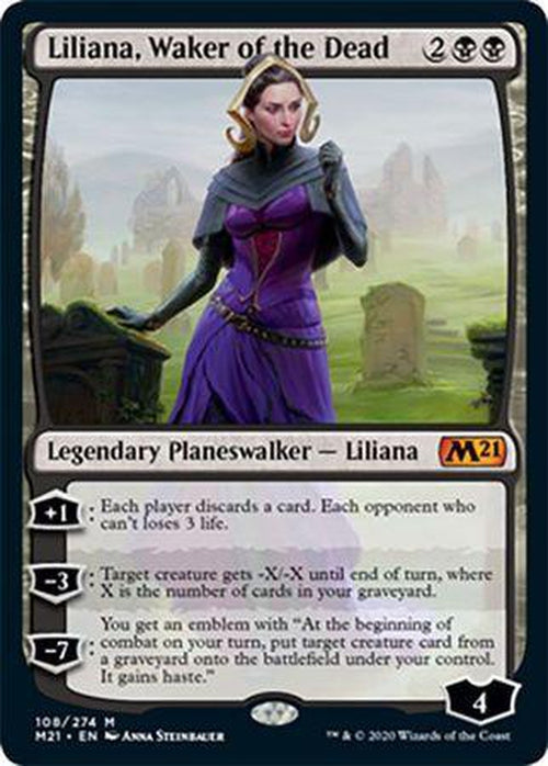 FOIL - Lilliana, Waker of the Dead 108/274 - Core Set 2021-Cherry Collectables