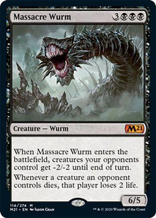 FOIL - Massacre Wurm 114/274 - Core Set 2021-Cherry Collectables