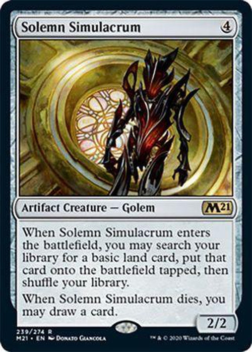 FOIL - Solemn Simulacrum 239/274 - Core Set 2021-Cherry Collectables
