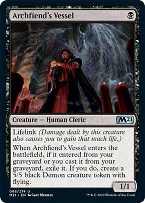 FOIL - Archfiend's Vessel 088/274 - Core Set 2021-Cherry Collectables