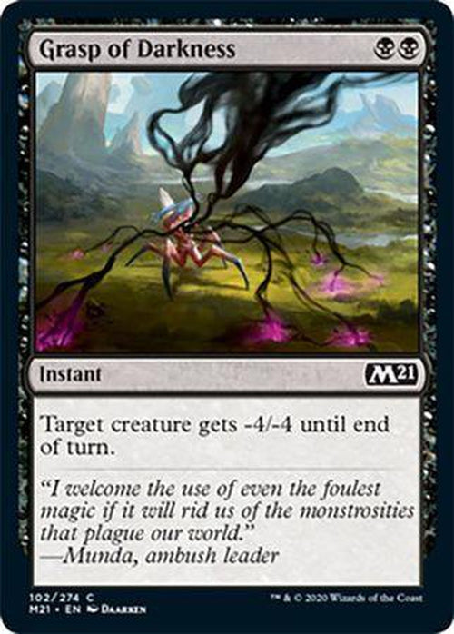 FOIL - Grasp of Darkness 102/274 - Core Set 2021 - PLAYSET (4)-Cherry Collectables