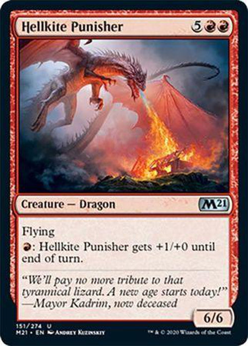 FOIL - Hellkite Punisher 151/274 - Core Set 2021 - PLAYSET (4)-Cherry Collectables