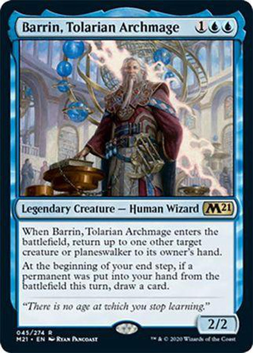 FOIL - Barrin, Tolarian Archmage 045/274 - Core Set 2021-Cherry Collectables