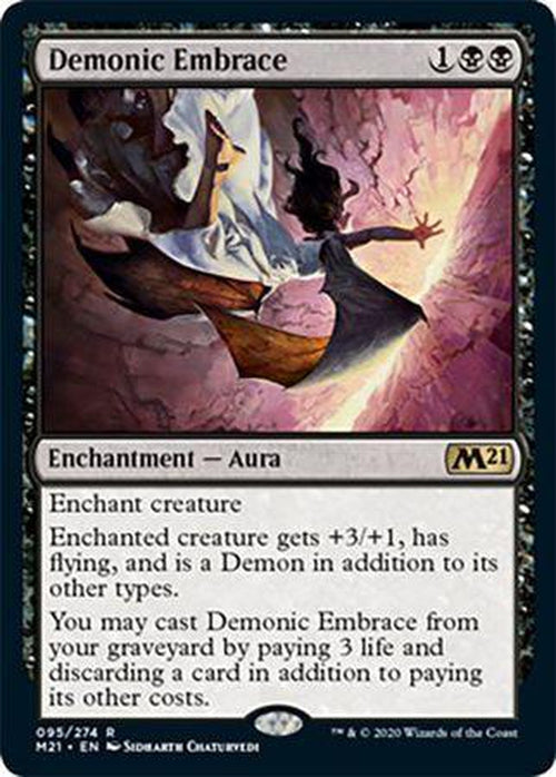 FOIL - Demonic Embrace 095/274 - Core Set 2021-Cherry Collectables