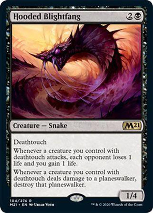FOIL - Hooded Blightfang 104/274 - Core Set 2021-Cherry Collectables
