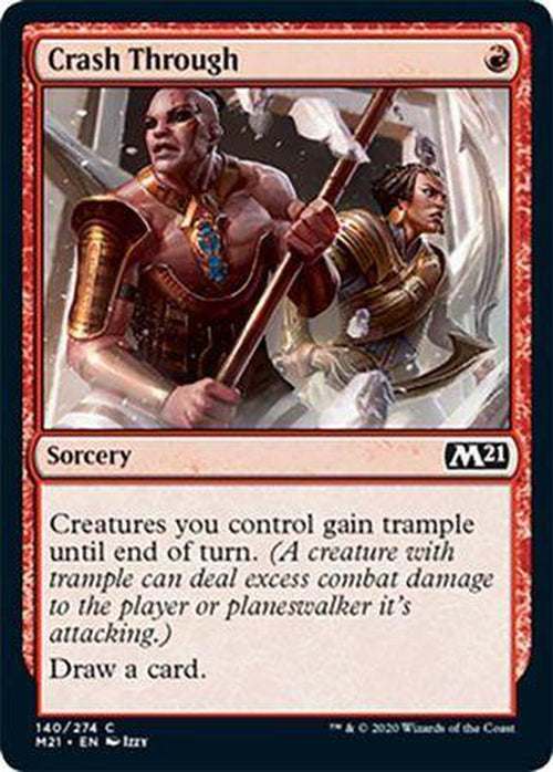 FOIL - Crash Through 140/274 - Core Set 2021 - PLAYSET (4)-Cherry Collectables