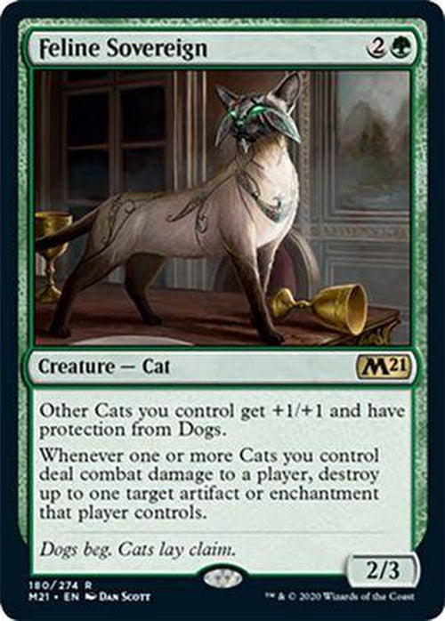 FOIL - Feline Sovereign 180/274 - Core Set 2021-Cherry Collectables