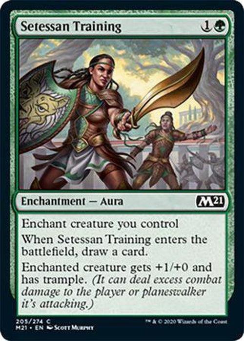 FOIL - Setessan Training 205/274 - Core Set 2021 - PLAYSET (4)-Cherry Collectables