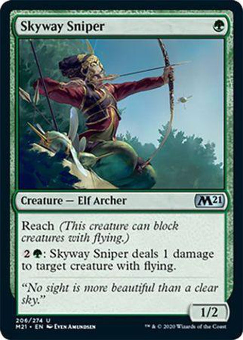 FOIL - Skyway Sniper 206/274 - Core Set 2021 - PLAYSET (4)-Cherry Collectables