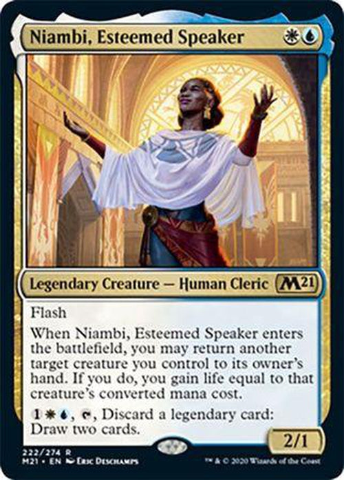 FOIL - Niambi, Esteemed Speaker 222/274 - Core Set 2021-Cherry Collectables