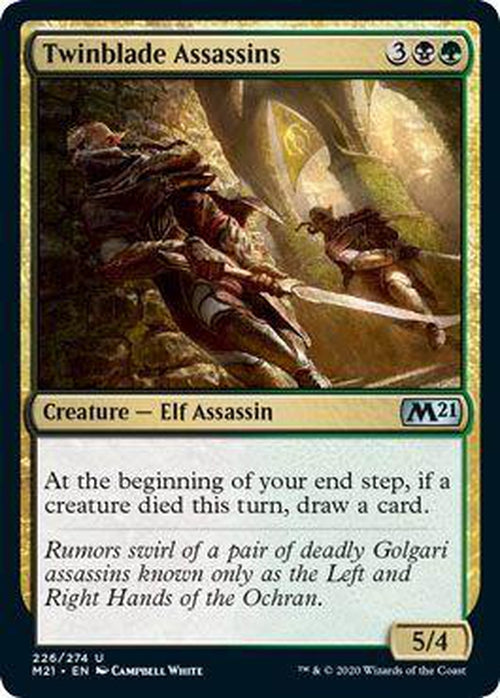 FOIL - Twinblade Assassins 226/274 - Core Set 2021 - PLAYSET (4)-Cherry Collectables