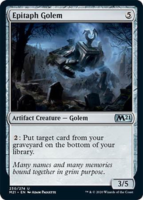 FOIL - Epitaph Golem 230/274 - Core Set 2021 - PLAYSET (4)-Cherry Collectables