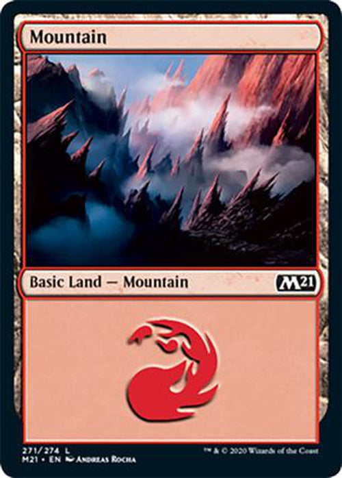 FOIL - Mountain 271/274 - Core Set 2021-Cherry Collectables