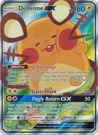 Dedenne GX - 195a/214 - Full Art Ultra Rare Unbroken Bonds Alternate Art