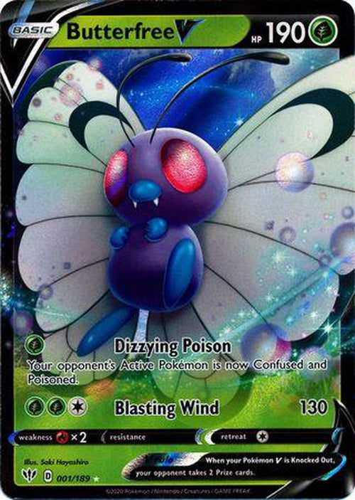 Butterfree V - 1/189 - Ultra Rare - Darkness Ablaze-Cherry Collectables