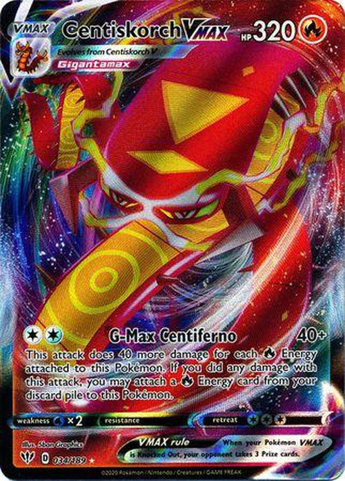 Centiskorch VMAX - 34/189 - Ultra Rare - Darkness Ablaze-Cherry Collectables