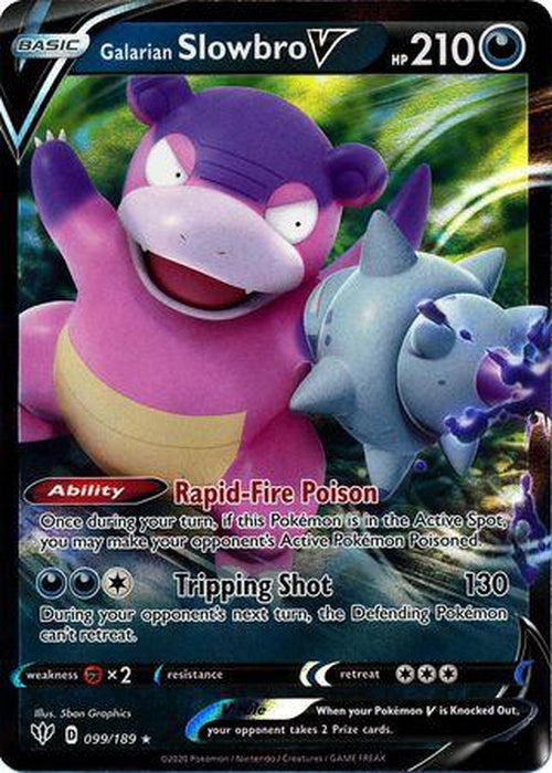 Galarian Slowbro V - 99/189 - Ultra Rare - Darkness Ablaze-Cherry Collectables