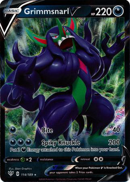 Grimmsnarl V - 114/189 - Ultra Rare - Darkness Ablaze-Cherry Collectables