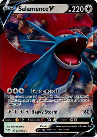 Salamence V - 143/189 - Ultra Rare - Darkness Ablaze-Cherry Collectables