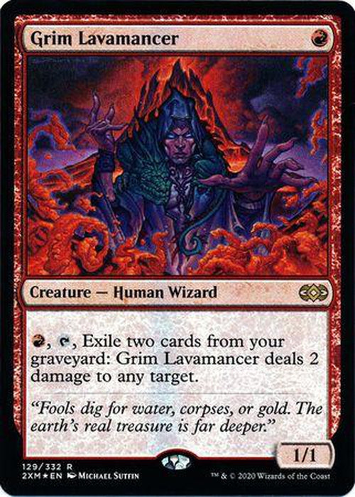 FOIL - Grim Lavamancer 129/332 - Double Masters - Rare-Cherry Collectables
