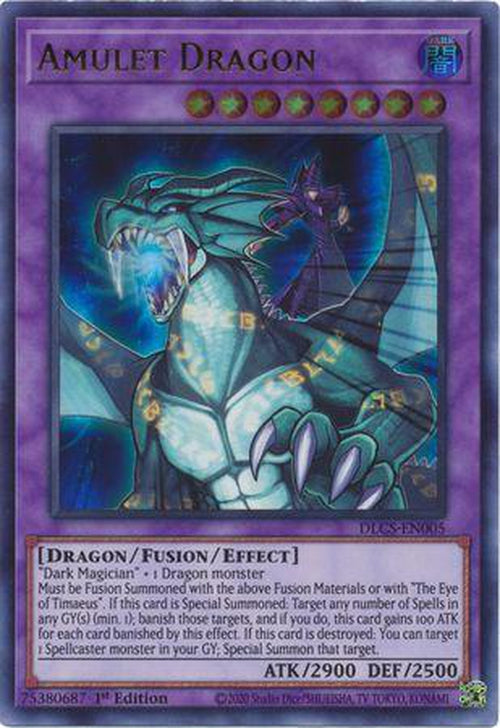 PURPLE Amulet Dragon - DLCS-EN005 - Ultra Rare 1st Edition-Cherry Collectables