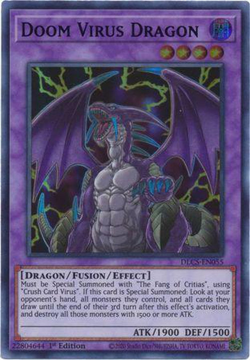 Doom Virus Dragon - DLCS-EN055 - Ultra Rare 1st Edition-Cherry Collectables