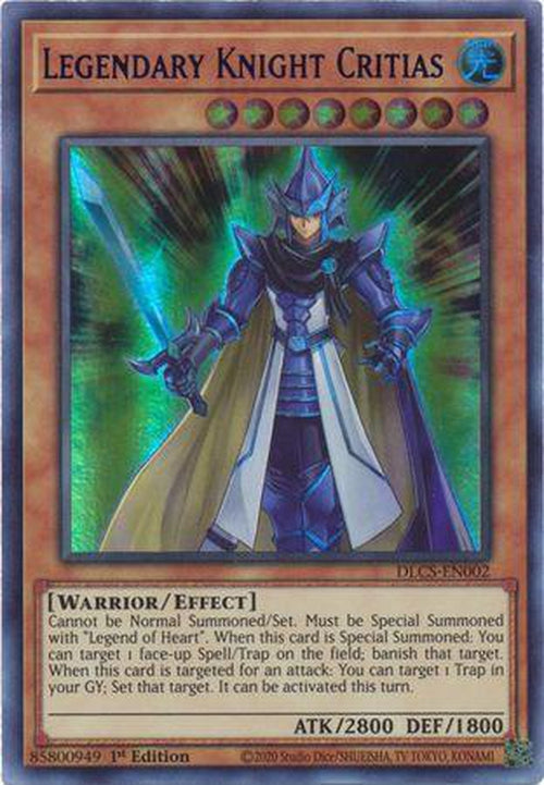 BLUE Legendary Knight Critias - DLCS-EN002 - Ultra Rare 1st Edition-Cherry Collectables