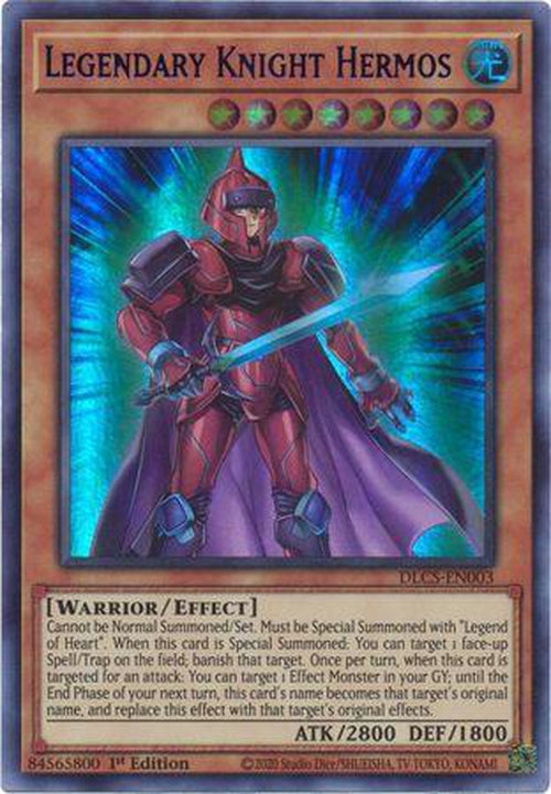 PURPLE Legendary Knight Hermos - DLCS-EN003 - Ultra Rare 1st Edition-Cherry Collectables