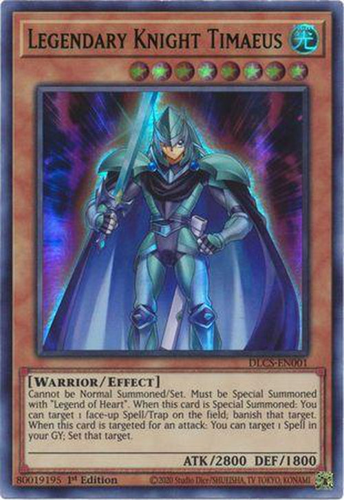 GREEN Legendary Knight Timaeus - DLCS-EN001 - Ultra Rare 1st Edition-Cherry Collectables