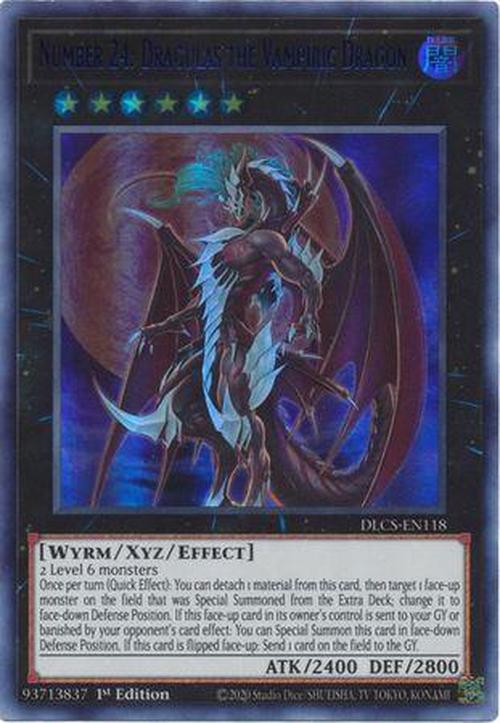 BLUE Number 24: Dragulas the Vampiric Dragon - DLCS-EN118 - Ultra Rare 1st Edition-Cherry Collectables