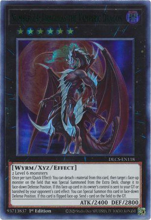 GREEN Number 24: Dragulas the Vampiric Dragon - DLCS-EN118 - Ultra Rare 1st Edition-Cherry Collectables