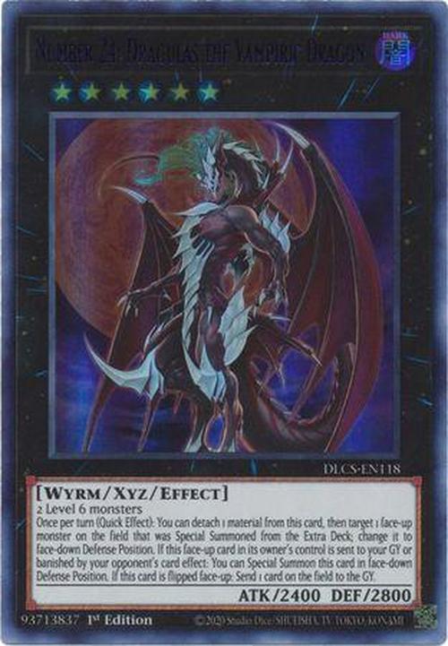 PURPLE Number 24: Dragulas the Vampiric Dragon - DLCS-EN118 - Ultra Rare 1st Edition-Cherry Collectables
