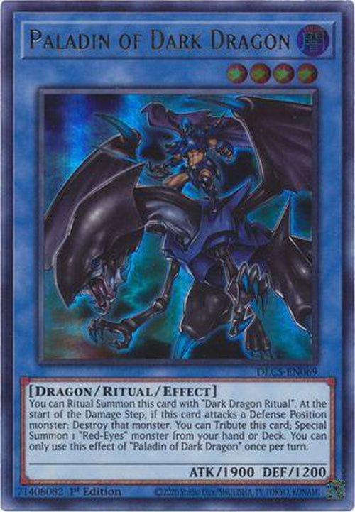Paladin of Dark Dragon - DLCS-EN069 - Ultra Rare 1st Edition-Cherry Collectables