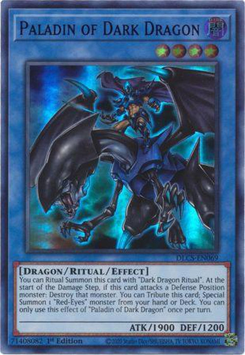 BLUE Paladin of Dark Dragon - DLCS-EN069 - Ultra Rare 1st Edition-Cherry Collectables